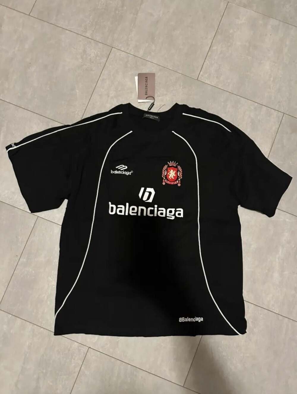 Balenciaga Paris Soccer Football Jersey Black 10